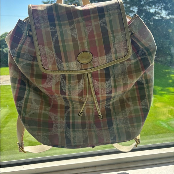 Coach Handbags - Coach F77342 Daisy Madras Packable Backpack Plaid